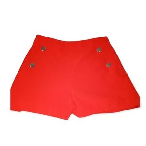 ENTRY red dressy shorts with gold buttons size small